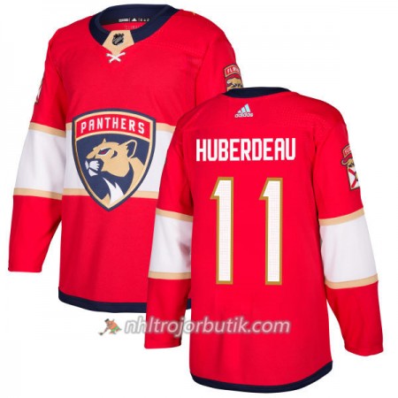 Män Ishockey Florida Panthers Tröja Jonathan Huberdeau 11 Adidas 2017-2018 Röd Authentic